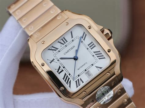 cartier rose gold watch replica|cartier 18k gold watch models.